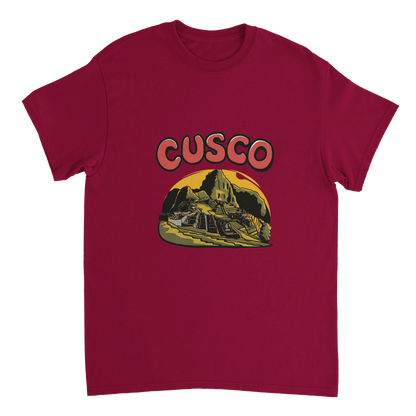 cardinal red Cusco Peru Unisex Travel T-Shirt perfect for travelers and gift seekers