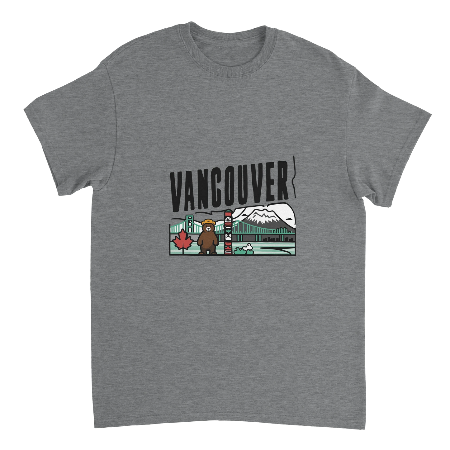 sport grey Vancouver Canada Unisex Travel T-Shirt perfect for travelers and gift seekers