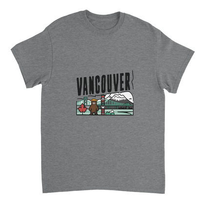 sport grey Vancouver Canada Unisex Travel T-Shirt perfect for travelers and gift seekers
