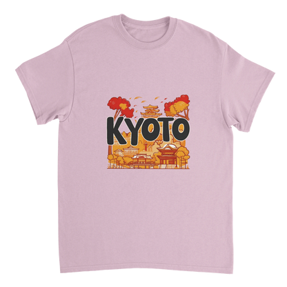 light pink Kyoto Japan Unisex Travel T-Shirt perfect for travelers and gift seekers