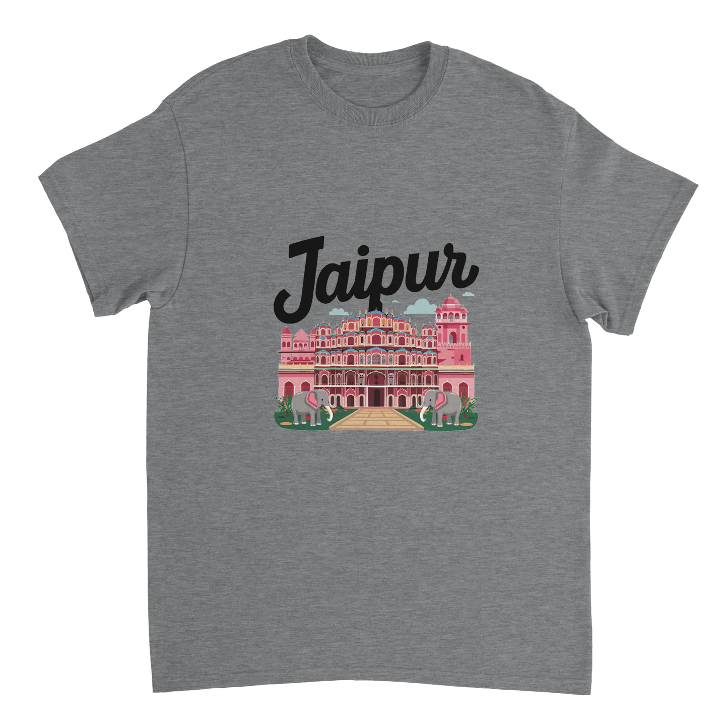 sport grey Jaipur India Unisex Travel T-Shirt perfect for travelers and gift seekers