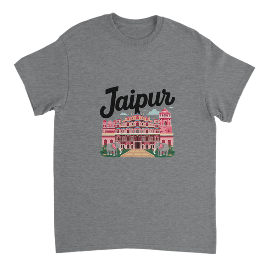 sport grey Jaipur India Unisex Travel T-Shirt perfect for travelers and gift seekers