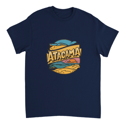 navy Atacama Chile Unisex Travel T-Shirt perfect for travelers and gift seekers