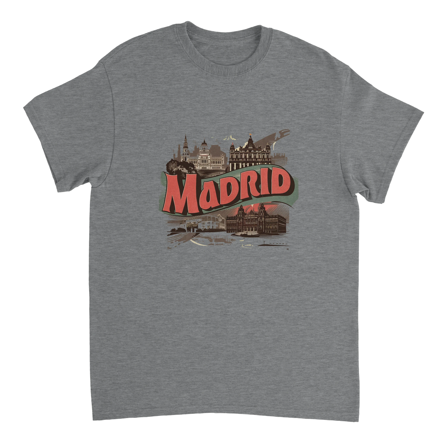 sport grey Madrid Spain Unisex Travel T-Shirt perfect for travelers and gift seekers