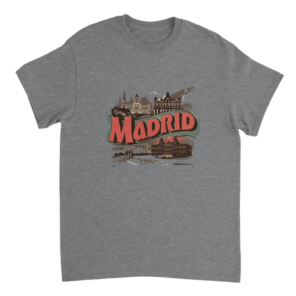 sport grey Madrid Spain Unisex Travel T-Shirt perfect for travelers and gift seekers