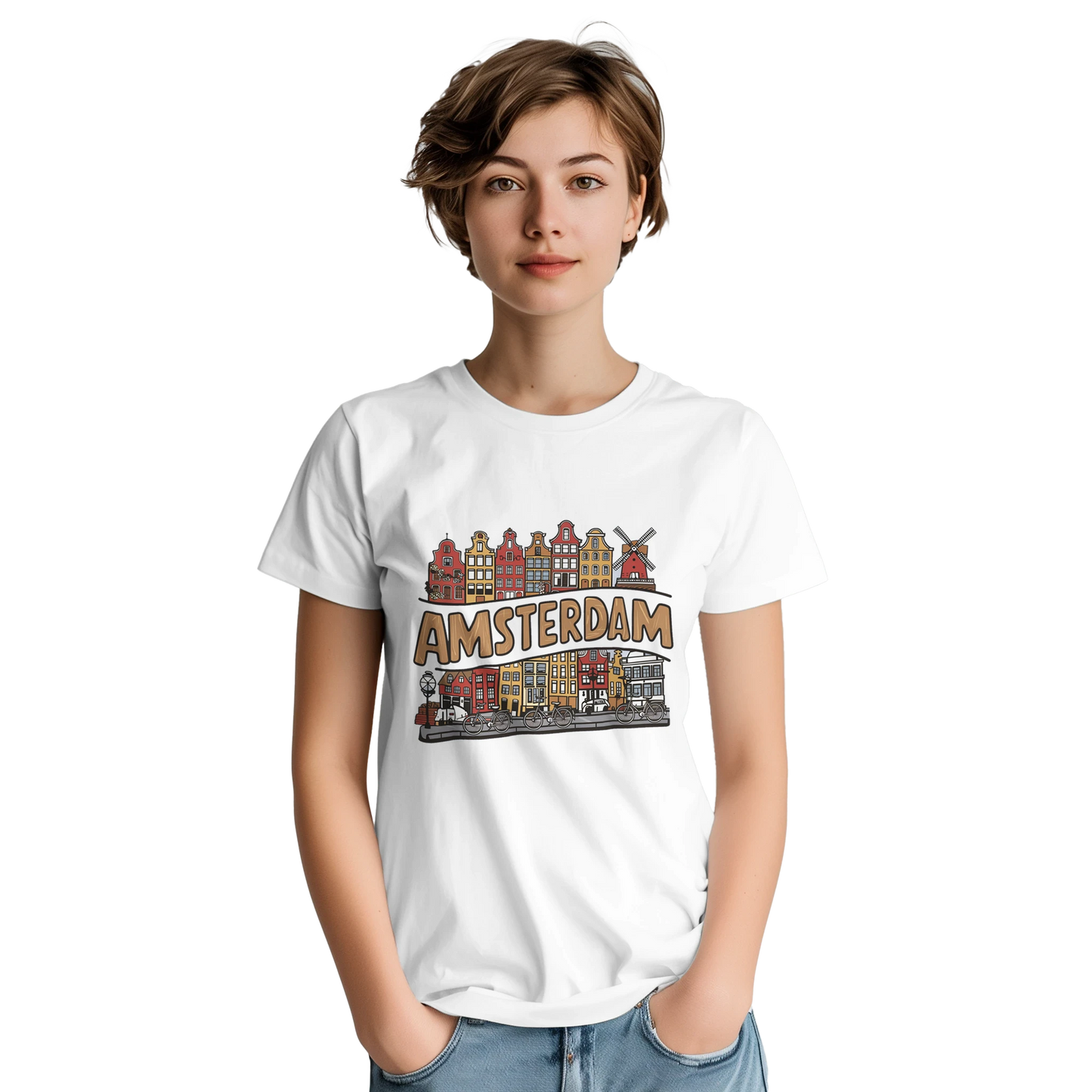 Amsterdam Netherlands Unisex Travel T-Shirt perfect for travelers and gift seekers