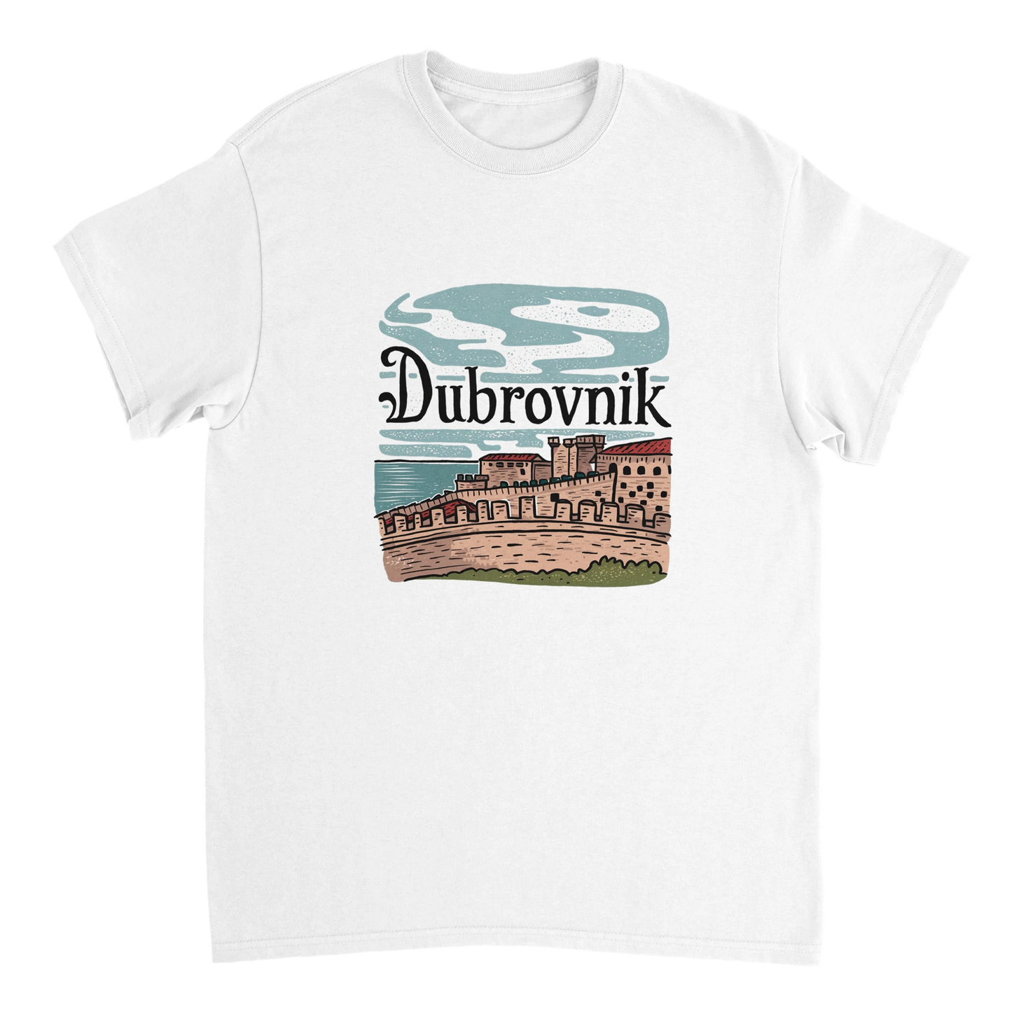 white Dubrovnik Croatia Unisex Travel T-Shirt perfect for travelers and gift seekers