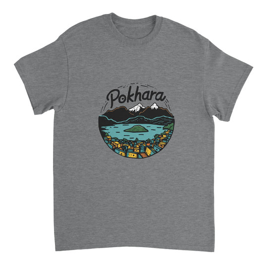 sport grey Pokhara Nepal Unisex Travel T-Shirt perfect for travelers and gift seekers