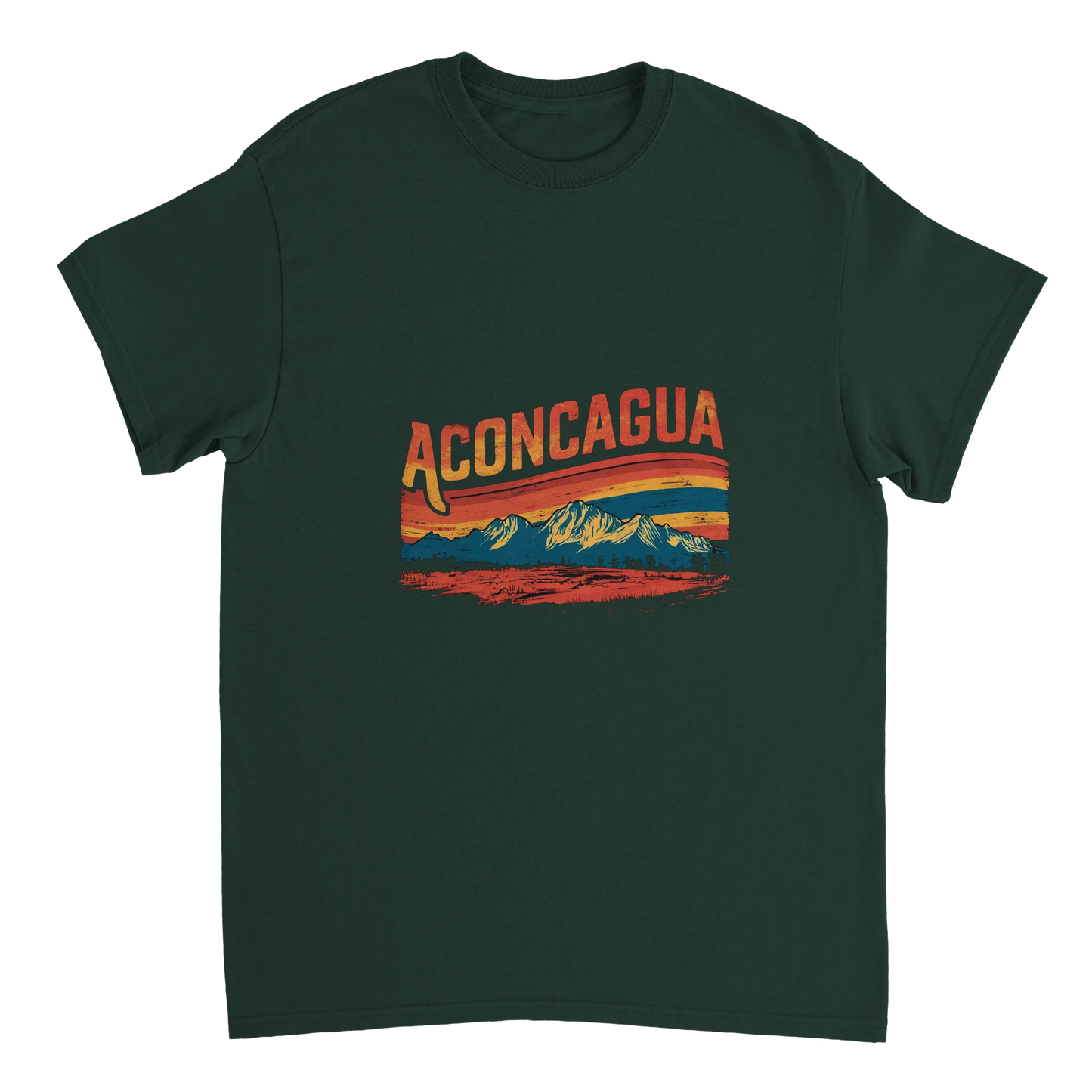 forest green Aconcagua Argentina Unisex Travel T-Shirt perfect for travelers and gift seekers