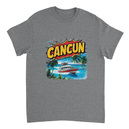 sport grey Cancún Mexico Unisex Travel T-Shirt perfect for travelers and gift seekers