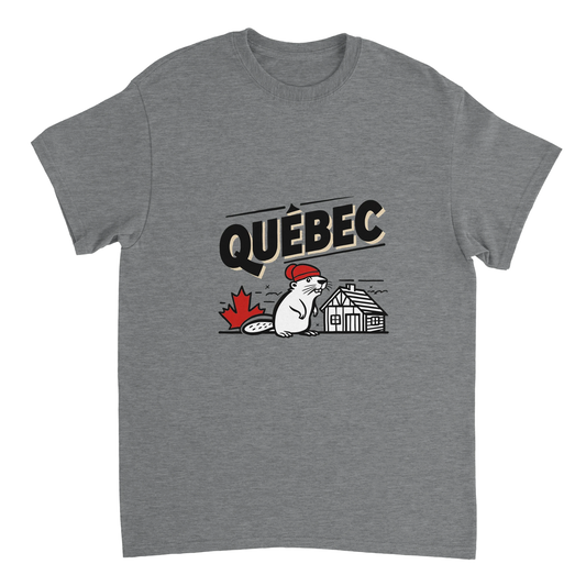 sport grey Quebec Canada Unisex Travel T-Shirt perfect for travelers and gift seekers