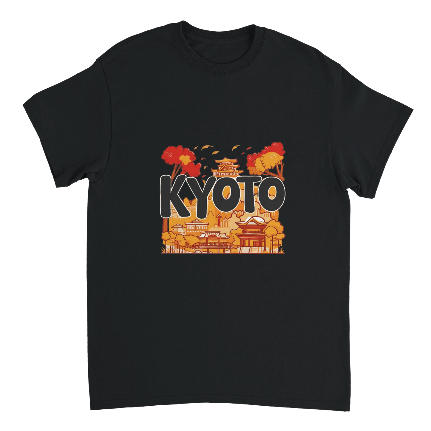 black Kyoto Japan Unisex Travel T-Shirt perfect for travelers and gift seekers