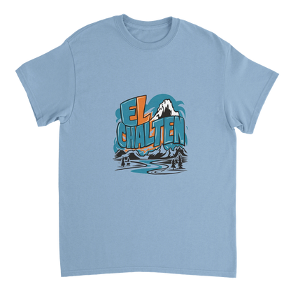 light blue El Chaltén Argentina Unisex Travel T-Shirt perfect for travelers and gift seekers