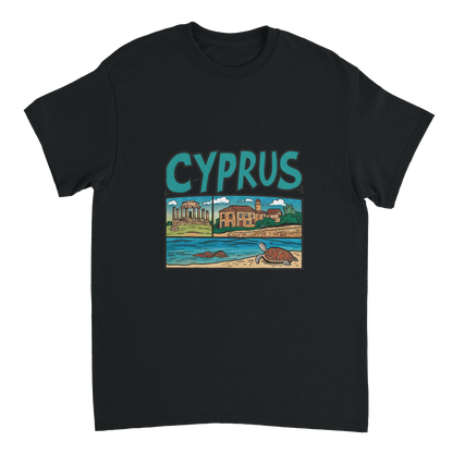 black Cyprus Unisex Travel T-Shirt perfect for travelers and gift seekers