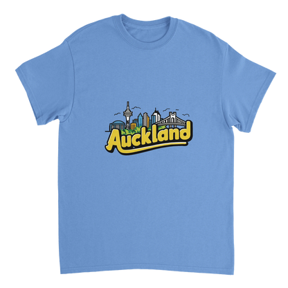 carolina blue Auckland New Zealand Unisex Travel T-Shirt perfect for travelers and gift seekers
