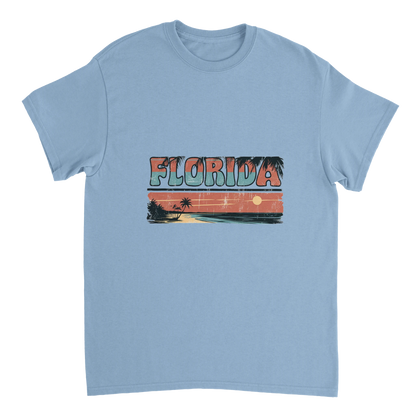 light blue Florida USA Unisex Travel T-Shirt perfect for travelers and gift seekers