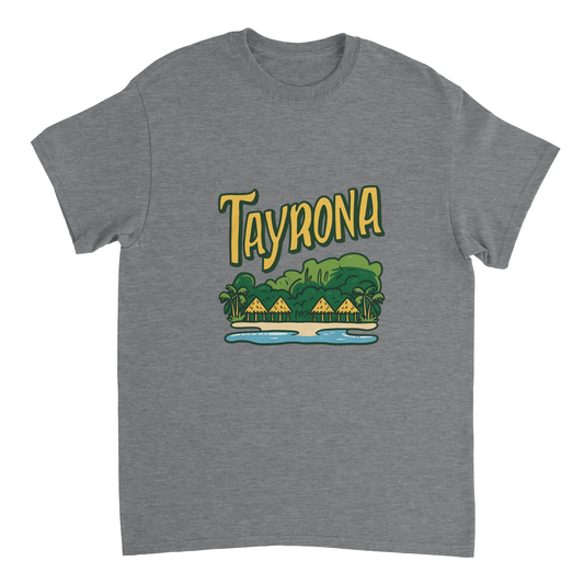 sport grey Tayrona Colombia Unisex Travel T-Shirt perfect for travelers and gift seekers