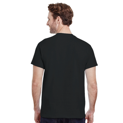 Petra Jordan Unisex Travel T-Shirt featuring a man from the back perfect for travelers and gift seekers