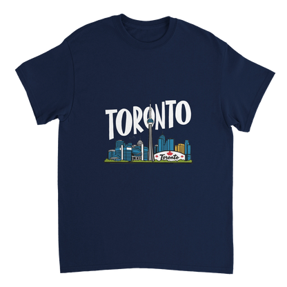 navy Toronto Canada Unisex Travel T-Shirt perfect for travelers and gift seekers