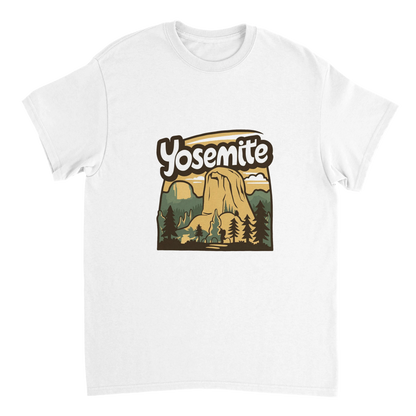 white Yosemite USA Unisex Travel T-Shirt perfect for travelers and gift seekers