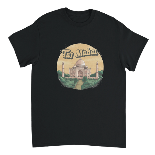 black Taj Mahal Agra India Unisex Travel T-Shirt perfect for travelers and gift seekers