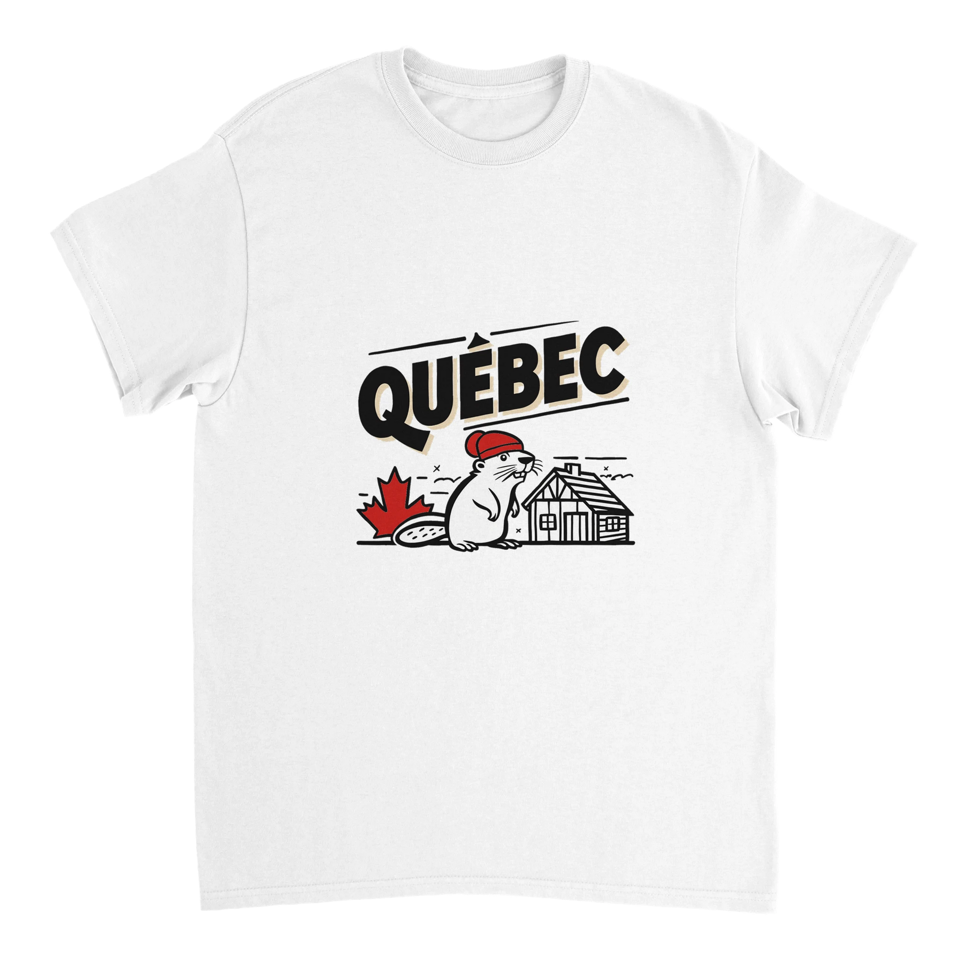 white Quebec Canada Unisex Travel T-Shirt perfect for travelers and gift seekers