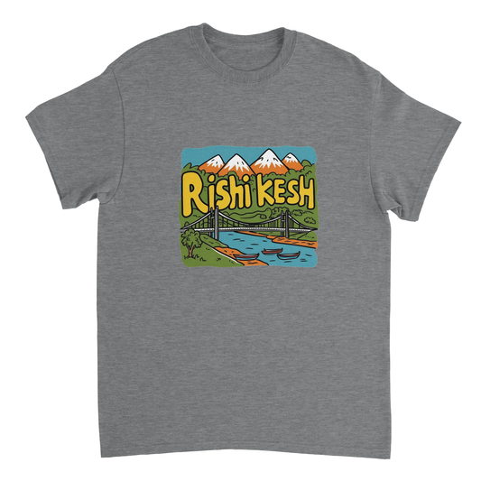 sport grey Rishikesh India Unisex Travel T-Shirt perfect for travelers and gift seekers
