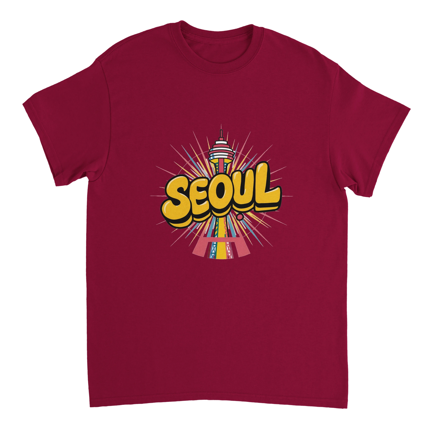 cardinal red Seoul South Korea Unisex Travel T-Shirt perfect for travelers and gift seekers