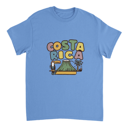 carolina blue Costa Rica Unisex Travel T-Shirt perfect for travelers and gift seekers