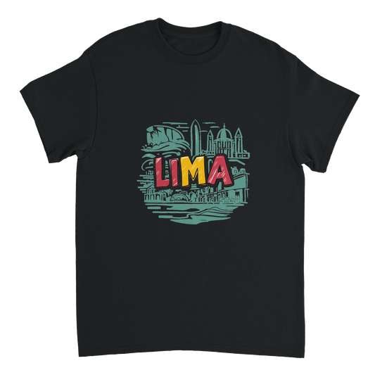 black Lima Peru Unisex Travel T-Shirt perfect for travelers and gift seekers