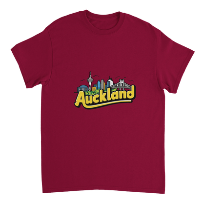 cardinal red Auckland New Zealand Unisex Travel T-Shirt perfect for travelers and gift seekers