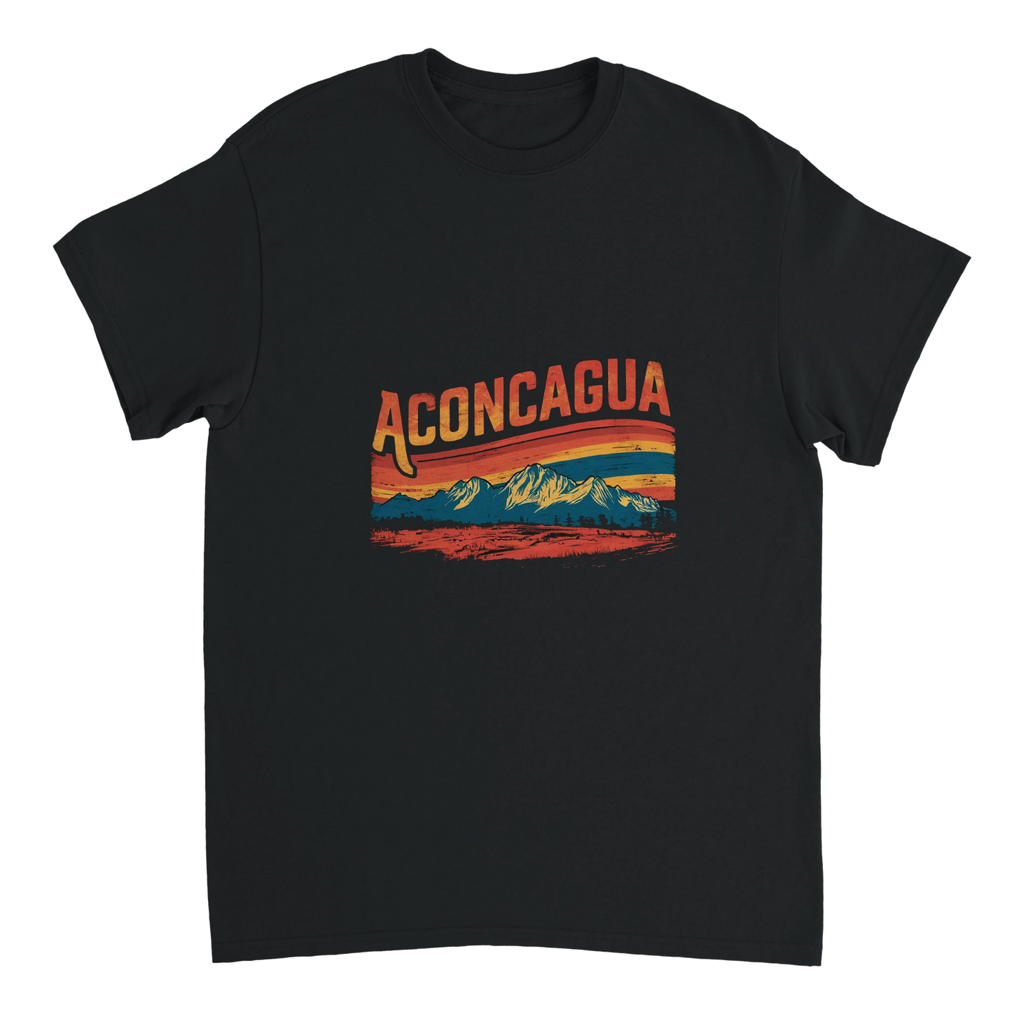 black Aconcagua Argentina Unisex Travel T-Shirt perfect for travelers and gift seekers
