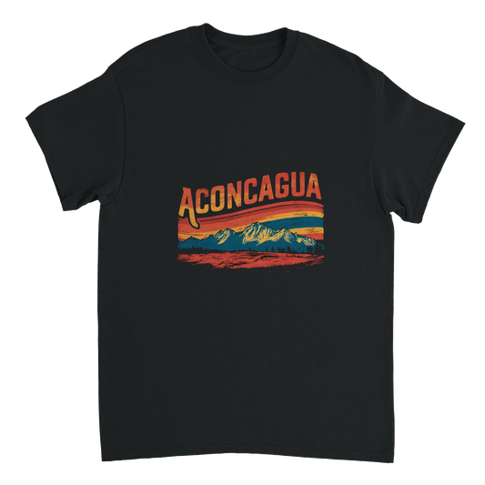 black Aconcagua Argentina Unisex Travel T-Shirt perfect for travelers and gift seekers
