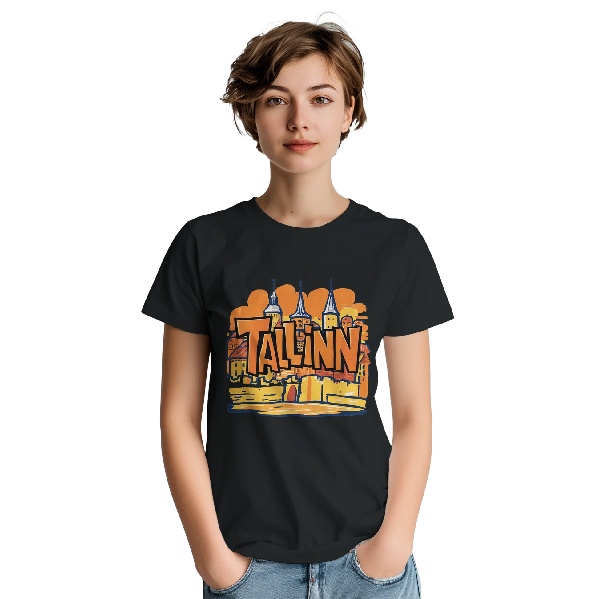 Tallinn Estonia Unisex Travel T-Shirt perfect for travelers and gift seekers