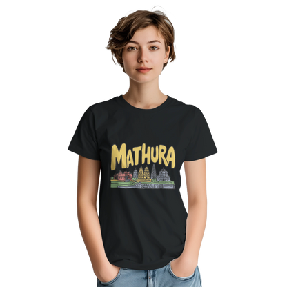 Mathura India Unisex Travel T-Shirt featuring a person perfect for travelers and gift seekers