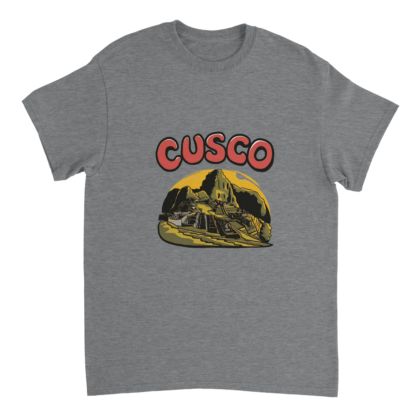 sport grey Cusco Peru Unisex Travel T-Shirt perfect for travelers and gift seekers