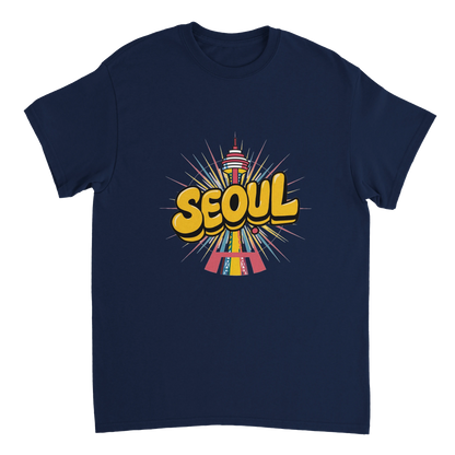 navy Seoul South Korea Unisex Travel T-Shirt perfect for travelers and gift seekers
