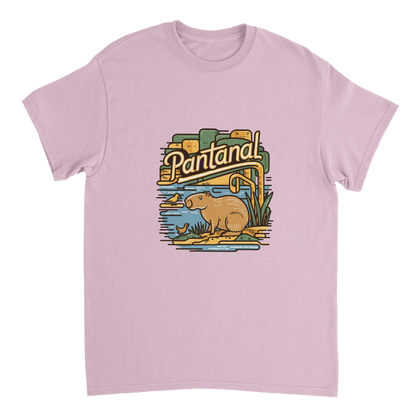 light pink Pantanal Brazil Unisex Travel T-Shirt perfect for travelers and gift seekers