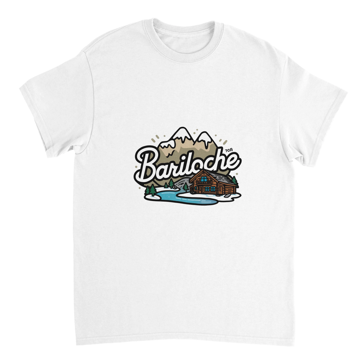 white Bariloche Argentina Unisex Travel T-Shirt perfect for travelers and gift seekers