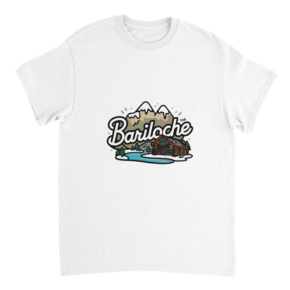 white Bariloche Argentina Unisex Travel T-Shirt perfect for travelers and gift seekers