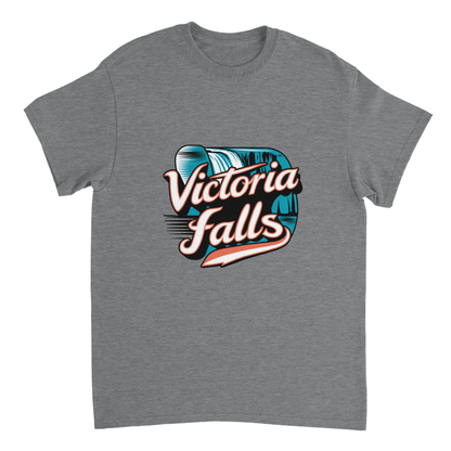 sport grey Victoria Falls Unisex Travel T-Shirt perfect for travelers and gift seekers