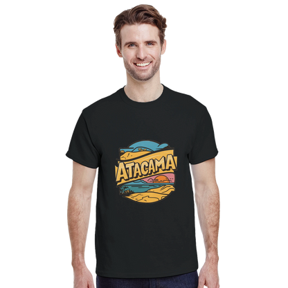 Atacama Chile Unisex Travel T-Shirt featuring a man perfect for travelers and gift seekers