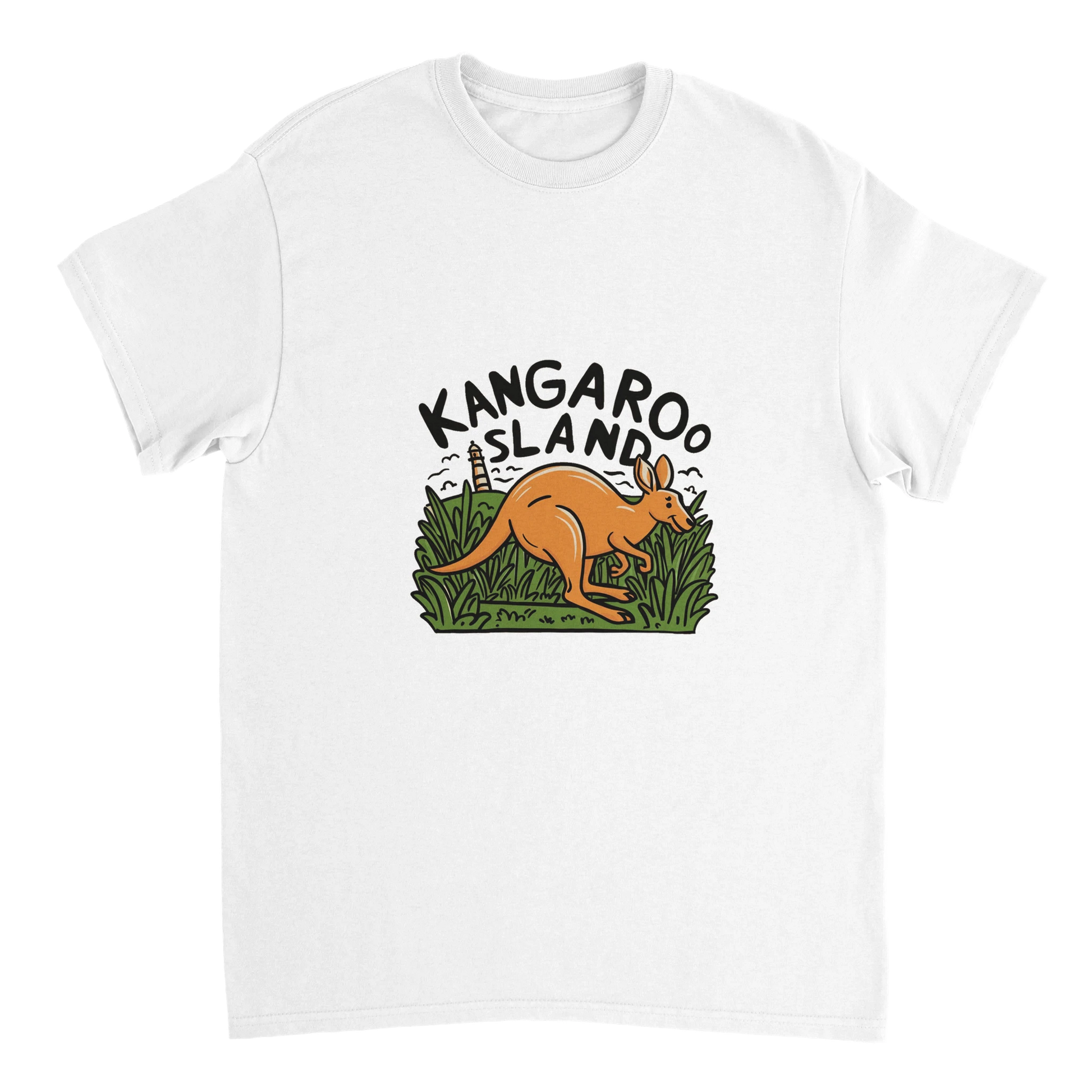 white Kangaroo Island Australia Unisex Travel T-Shirt perfect for travelers and gift seekers