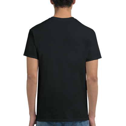 Lake Como Italy Unisex Travel T-Shirt featuring a man from the back perfect for travelers and gift seekers