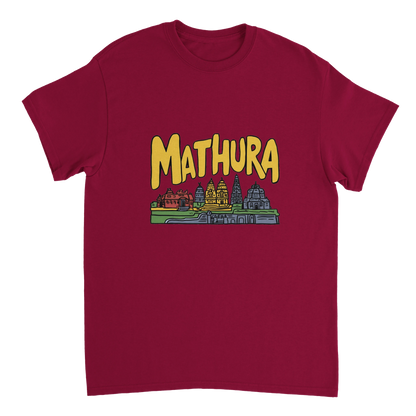 cardinal red Mathura India Unisex Travel T-Shirt perfect for travelers and gift seekers