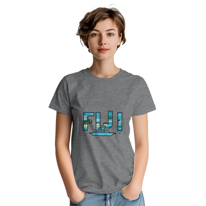 Fiji Unisex Travel T-Shirt featuring a person perfect for travelers and gift seekers