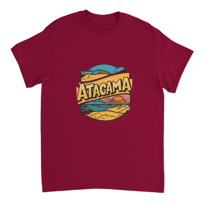 cardinal red Atacama Chile Unisex Travel T-Shirt perfect for travelers and gift seekers