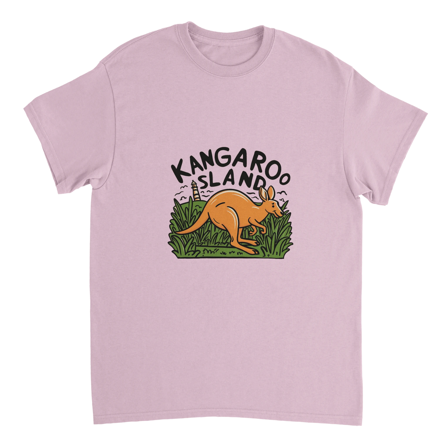 light pink Kangaroo Island Australia Unisex Travel T-Shirt perfect for travelers and gift seekers