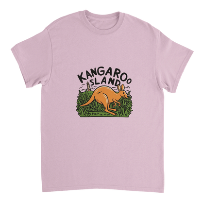 light pink Kangaroo Island Australia Unisex Travel T-Shirt perfect for travelers and gift seekers