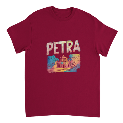 cardinal red Petra Jordan Unisex Travel T-Shirt perfect for travelers and gift seekers